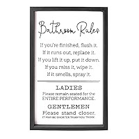 VILIGHT Bathroom Rules Sign House Warming Gifts for New Home - Farmhouse Toilet Decorations Funny... | Amazon (US)