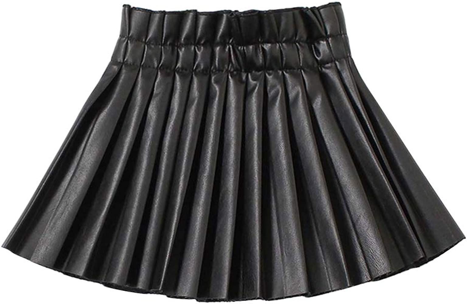 WELAKEN Pu Leather Skirts for Girls Kids & Teen & Toddler & Women Faux Leather Pleated Skirts | Amazon (US)