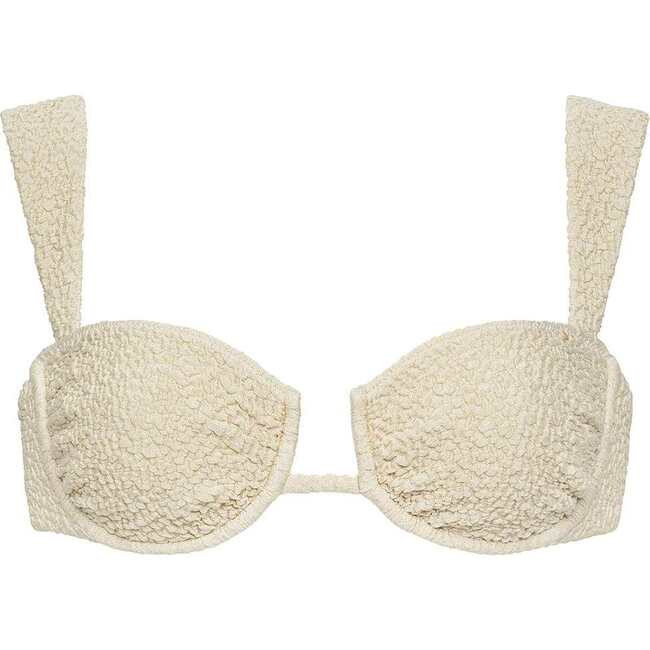 Montce Swim | Dita Bikini Top, Oat Texture (Cream, Size X-Small) | Maisonette | Maisonette