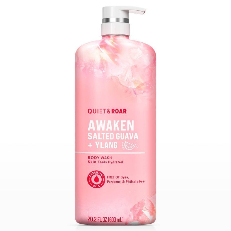 Quiet & Roar Awaken Body Wash with Essential Oils - Salted Guava/Ylang - 20.2 fl oz | Target