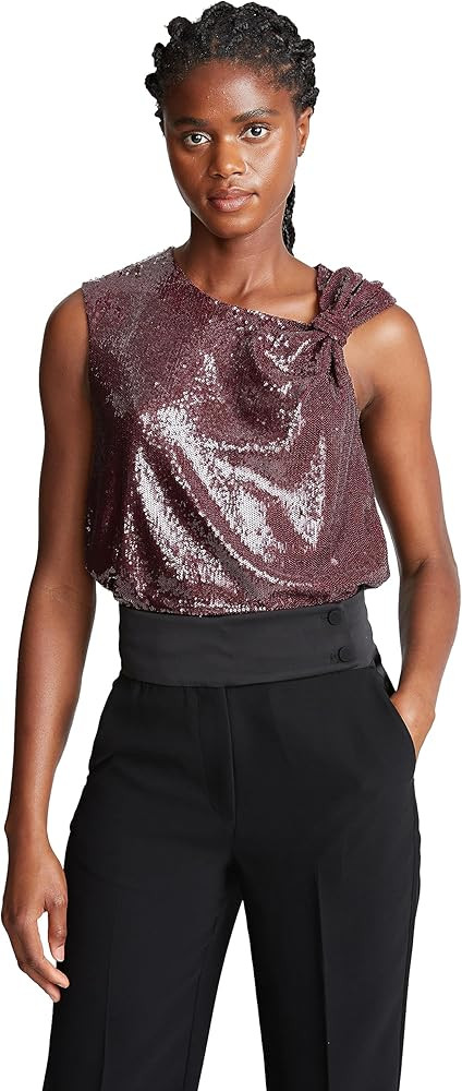 HALSTON Women's Cynthia Top in Sequins | Amazon (US)