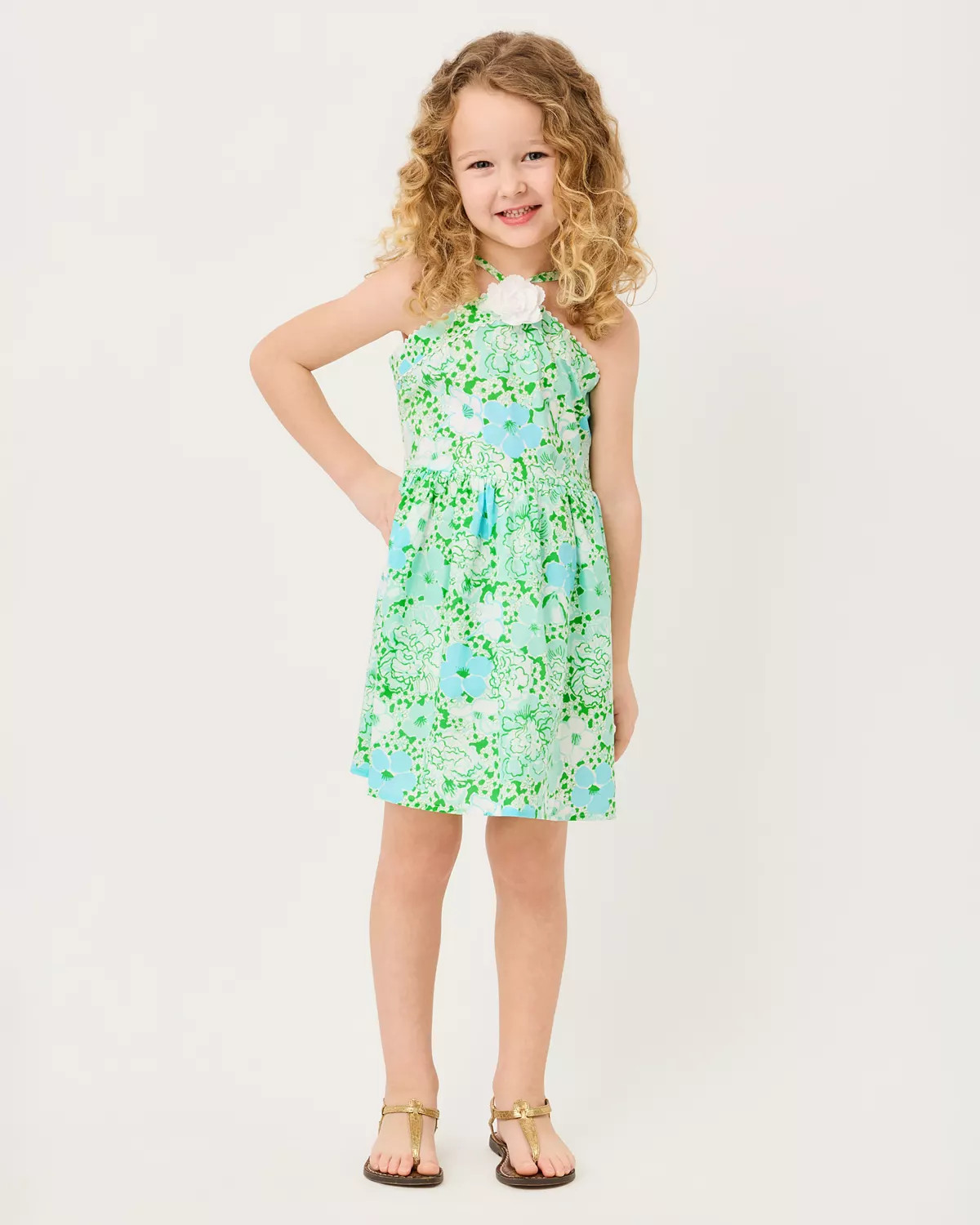 Lilly | Janie and Jack Girls Madelin Flower Dress | Lilly Pulitzer