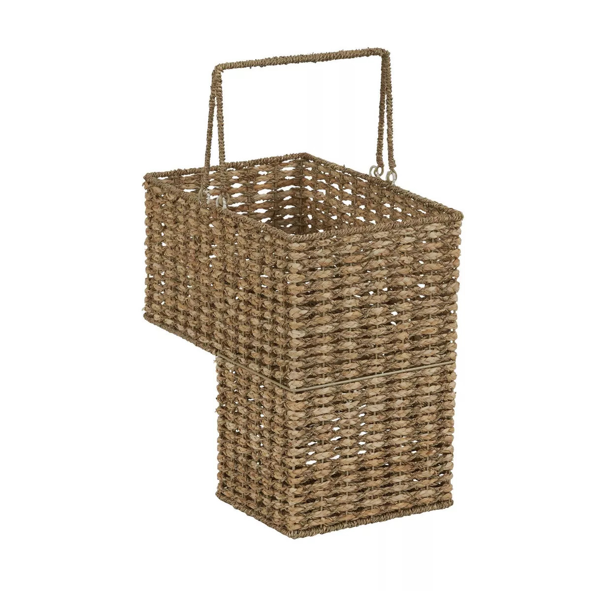 Household Essentials Wicker Stair Basket: Seagrass Rectangle Decorative, 23.23" H x 16.14" D x 10... | Target