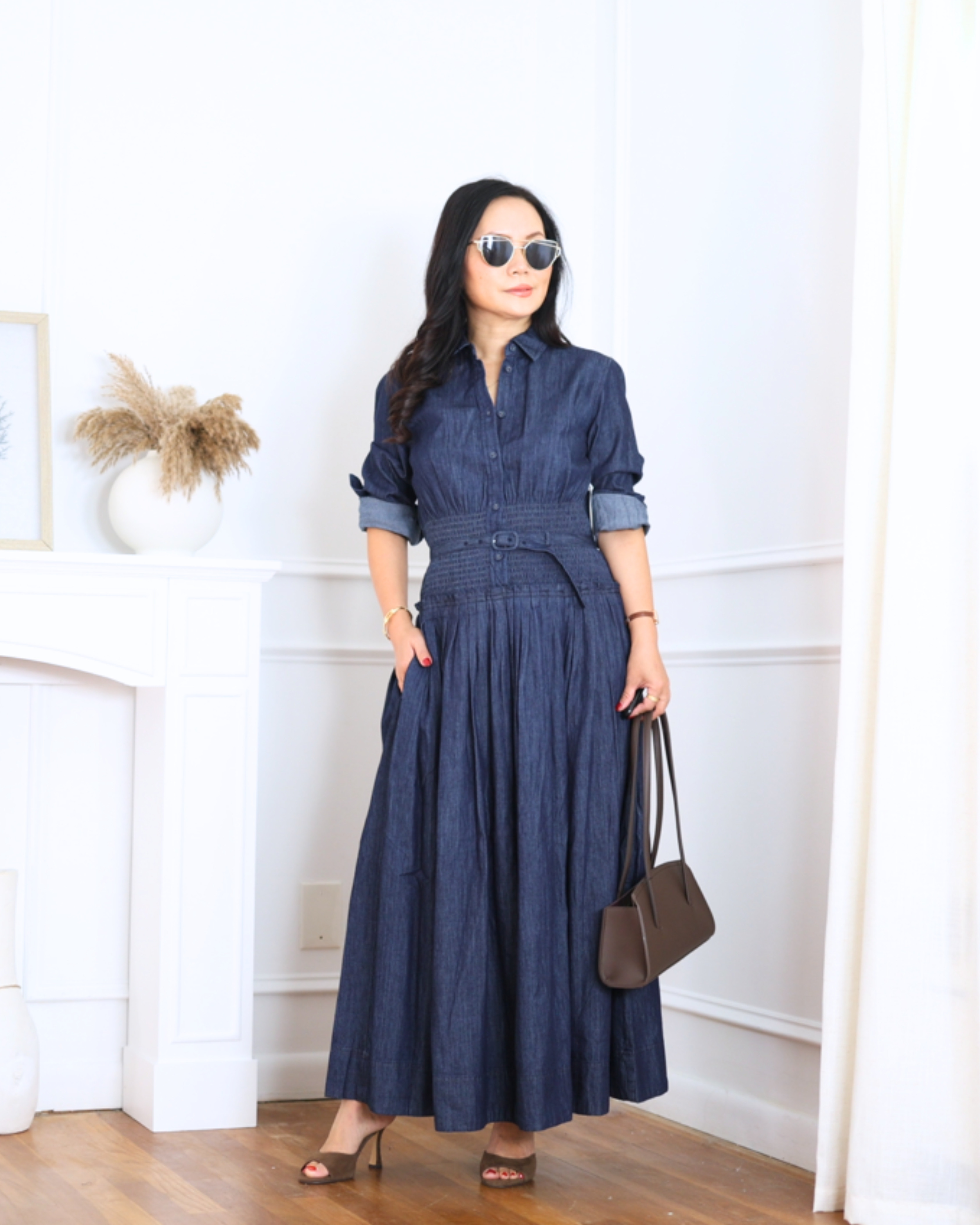 A belted shirtdress is such an easy all-in-one outfit for fall. This FREE ASSEMBLY dress from Walmart has a smocked waist and tie belt that naturally define your shape without overwhelming a petite frame, and the polished collar makes it effortless to dress up with heels.  

 #LTKSeasonal #LTKOver40 #LTKPetite