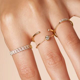 Fine Diamond Pave Chain Ring | Stone & Strand