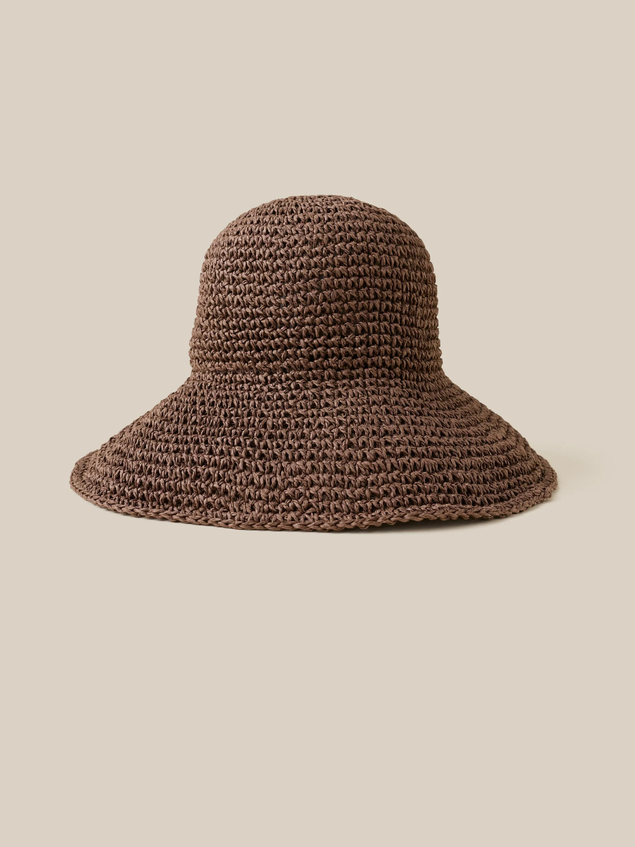 Women's Straw Sun Hat - Chocolate | Faherty