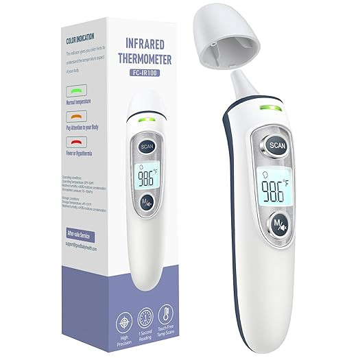 Ear Thermometer for Adults and Kids, Digital Accurate Ear and Forehead Thermometer with Fever Ala... | Amazon (US)