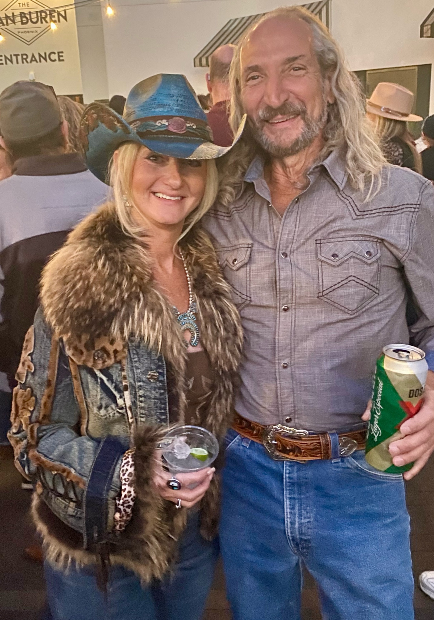 #westernfashion #nfrinspo #nfr #cowboyhat #squashblossom The cute faux leather boot-stitched corset is sold out and I can’t find another resource. Let me know if you do, and I’ll link it! The jacket is Di Lusso Furs (not available online), Pamela Harris. Message me for her contact info. 

#LTKFestival