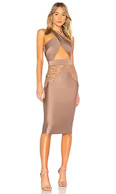 Michael Costello Philip Midi in Taupe from Revolve.com | Revolve Clothing (Global)