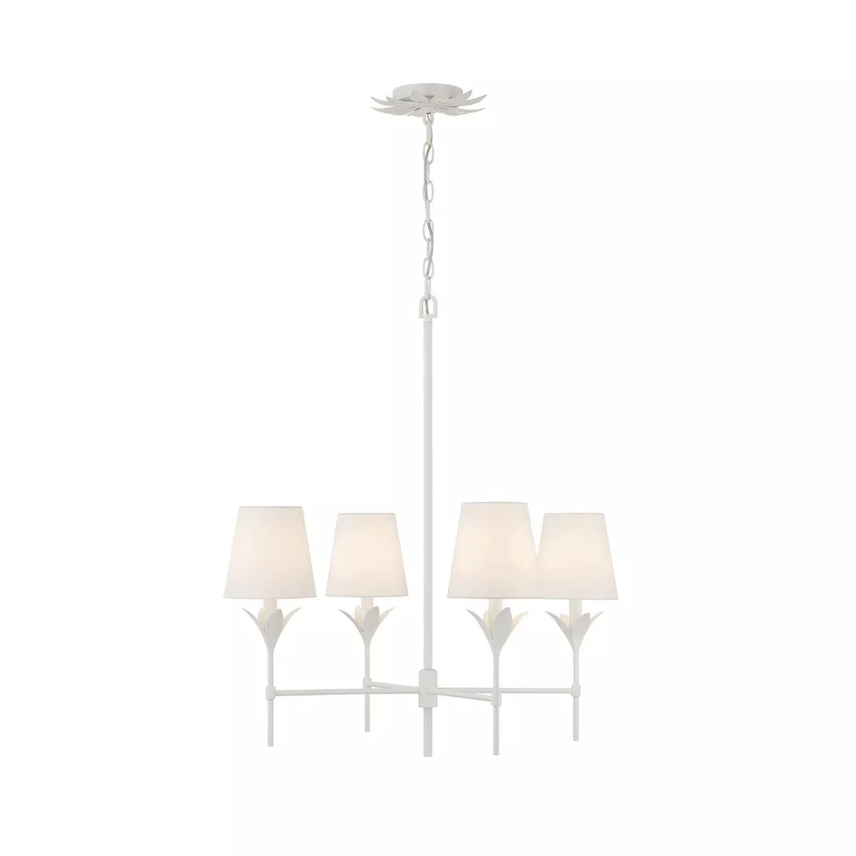 Crystorama Lighting Broche 4 - Light Chandelier in  Matte White | Target