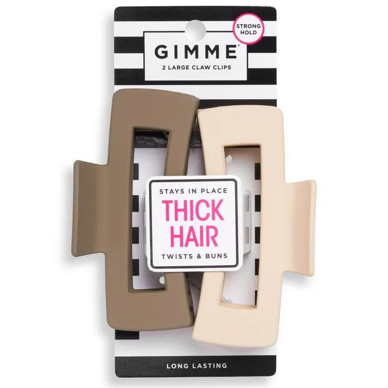 Gimme Rectangle Claw Clip for Thick Hair, Brown Blonde, 2 Count | Walmart (US)