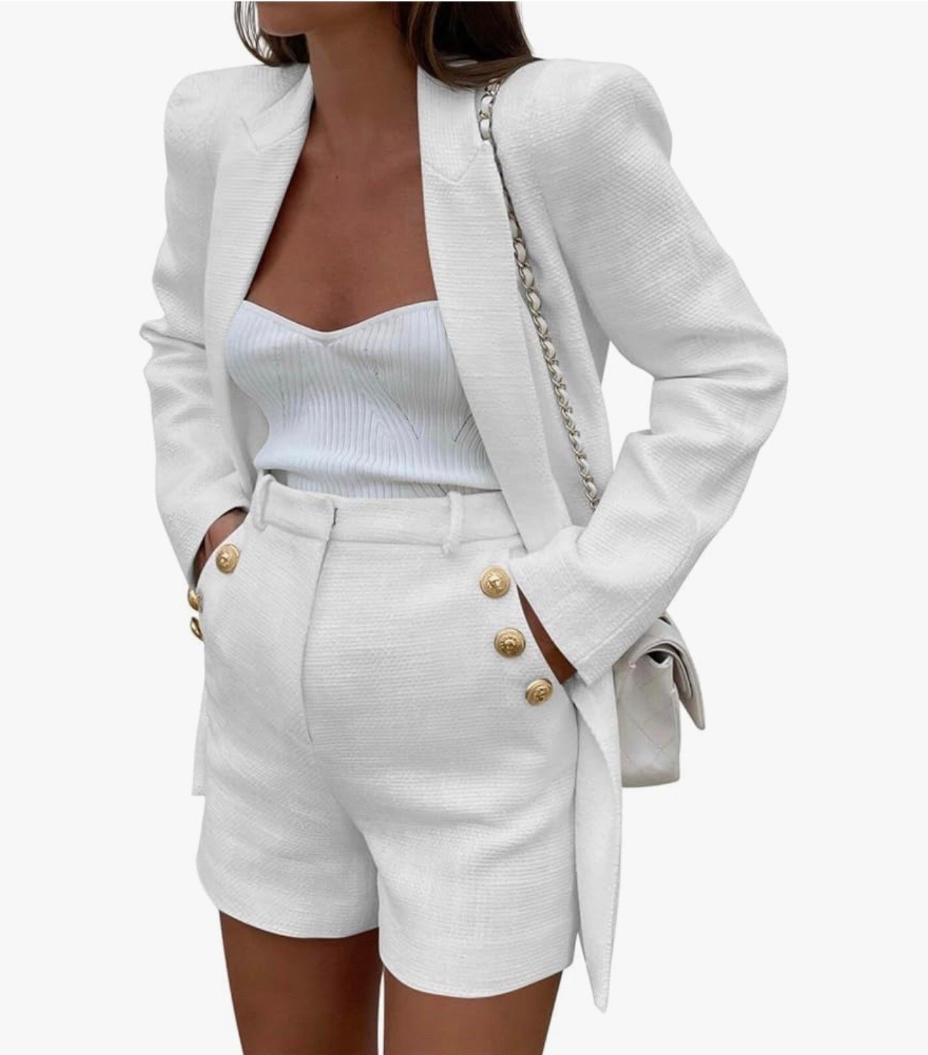 business casual workwear

 2 Piece Tweed Blazer Shorts Sets Long Sleeve
Double Breasted Suit Jackets Outfit

#summer #outfit #office #style #workinspo

#LTKSeasonal #LTKOver40