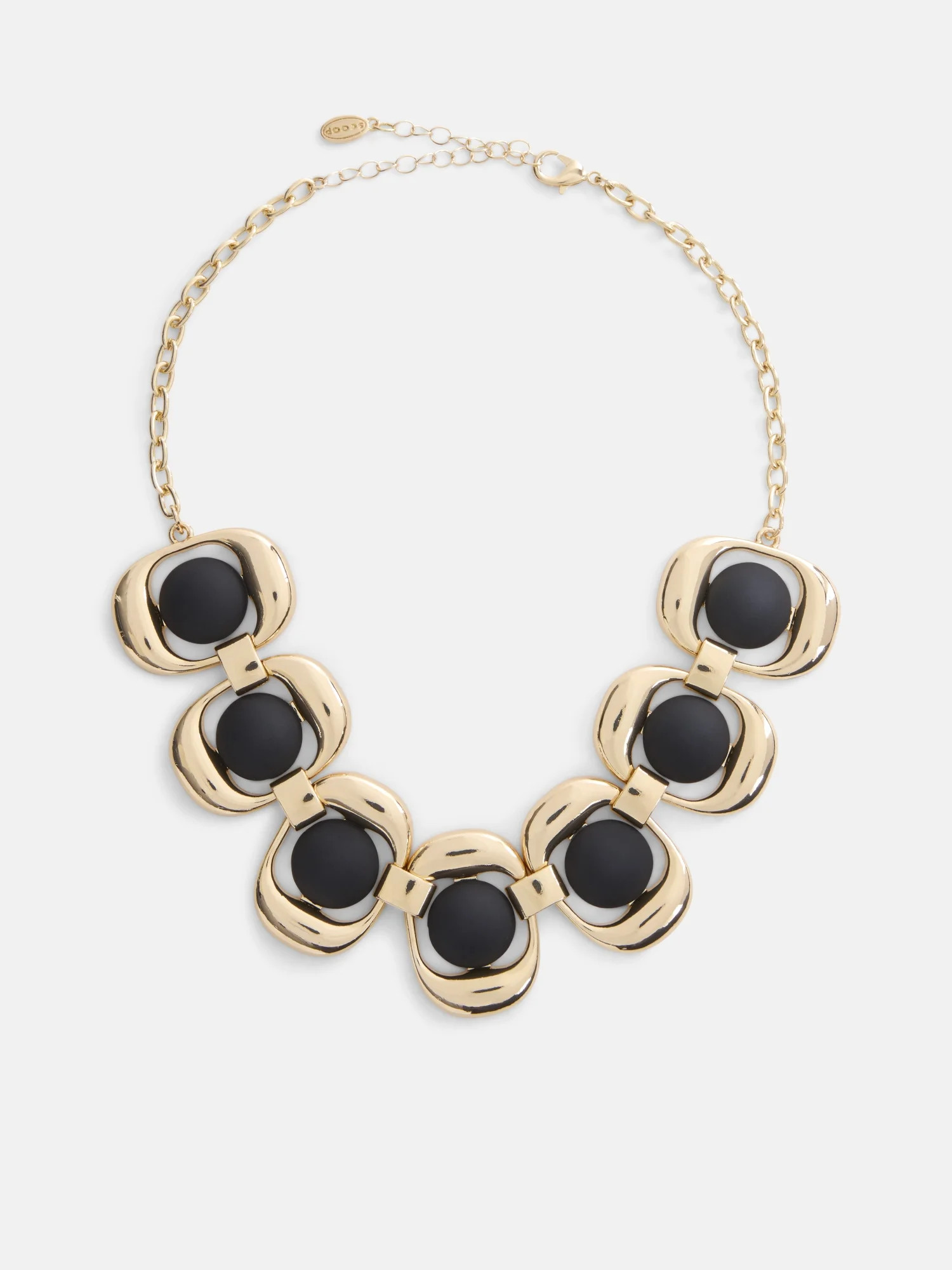 Scoop Statement Stone Necklace, Black, Gold-Tone | Walmart (US)