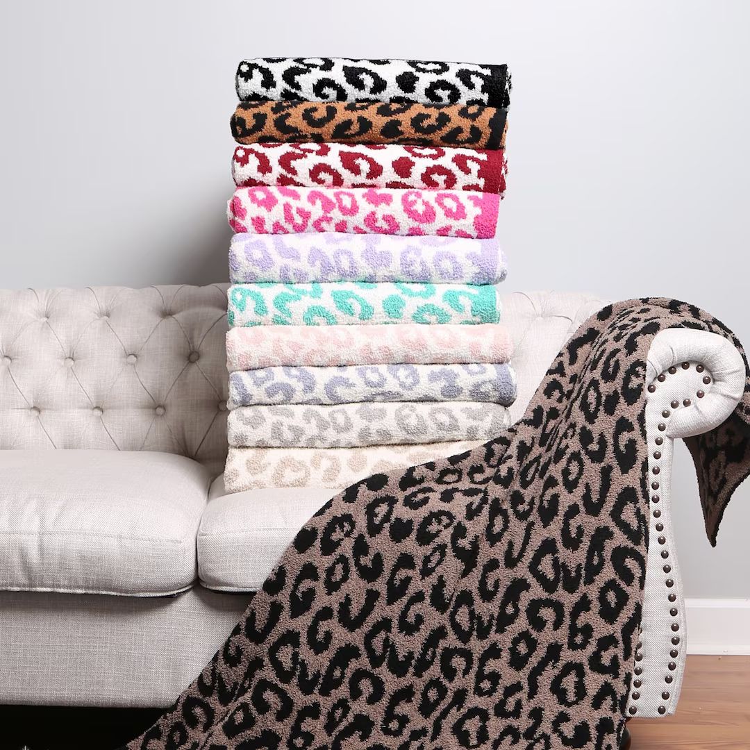 Apricus9 COLORS Leopard Print Super Luxury Soft Throw - Etsy | Etsy (US)