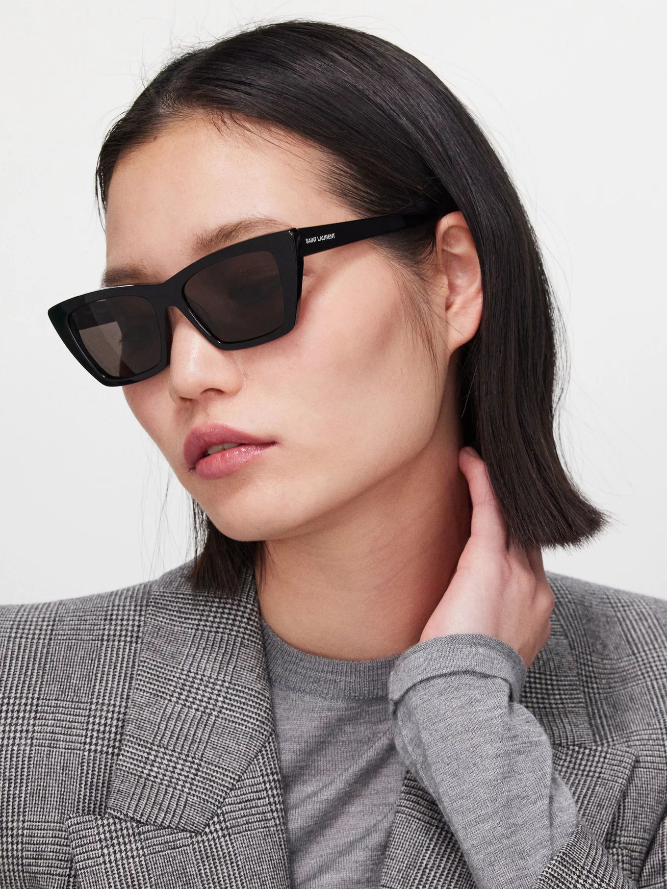 Mica cat-eye acetate sunglasses | Saint Laurent | Matches (UK)