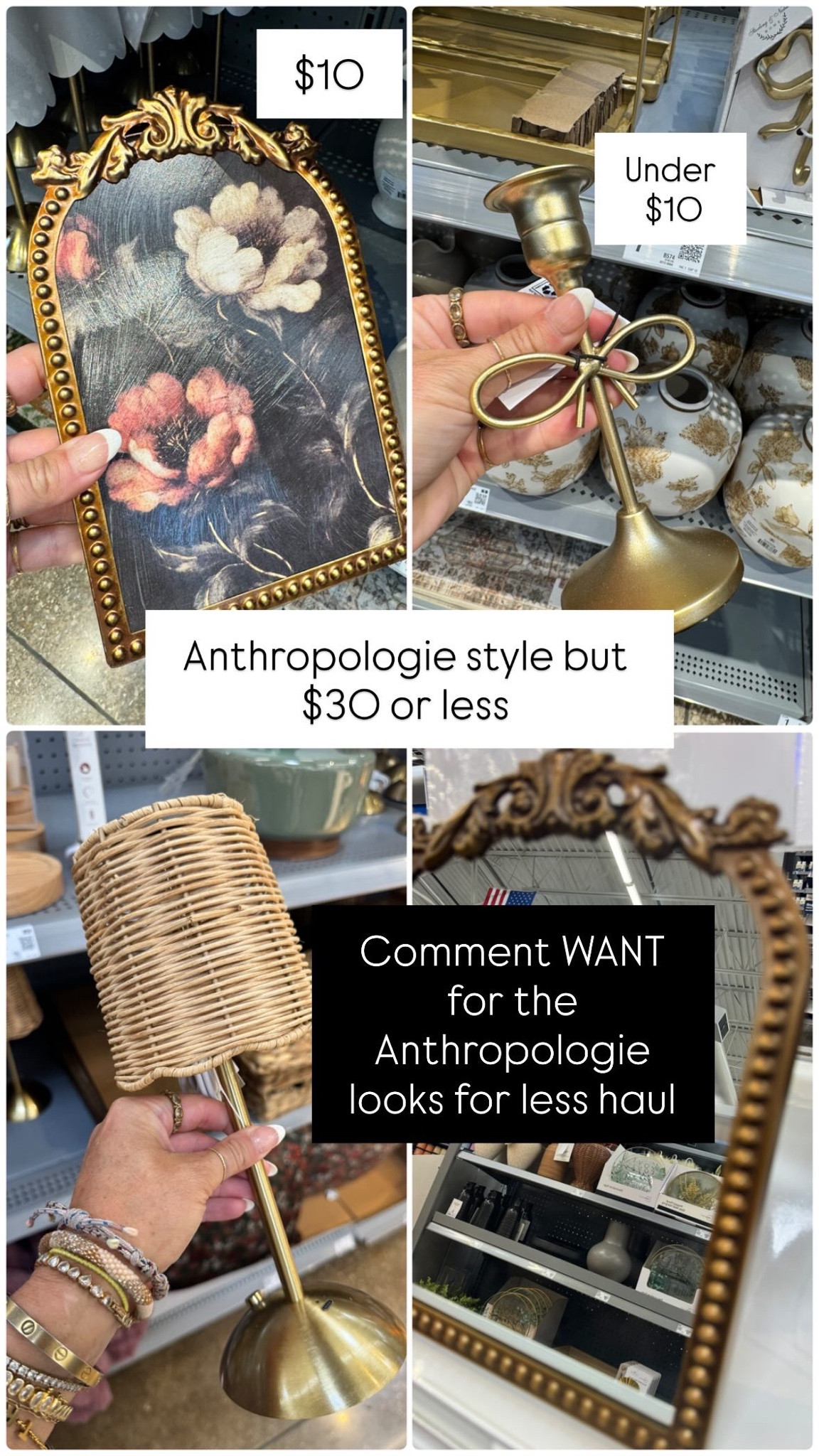Home decor. Lamp. Anthropologie looks for less. Candle warmer, sconce. Bow. Bow candlestick. Candle. Walmart. Mirror. Rug.

#LTKHome

Comment SHOP below to receive a DM with the link to this post on my LTK ⬇ https://liketk.it/6jwEf