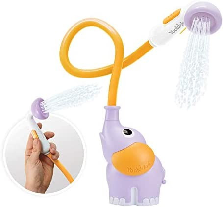 Yookidoo Baby Bath Shower Head - Elephant Water Pump with Trunk Spout Rinser - Control Water Flow... | Amazon (US)