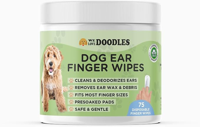 We Love Doodles Dog Ear Wipes - Pre Soaked Finger Ear Wipes for Dogs, Safe & Gentle Ear Cleaner f... | Amazon (US)