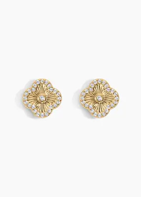 Electric Picks Icon Clover Stud Earrings in Gold at Nordstrom | Nordstrom