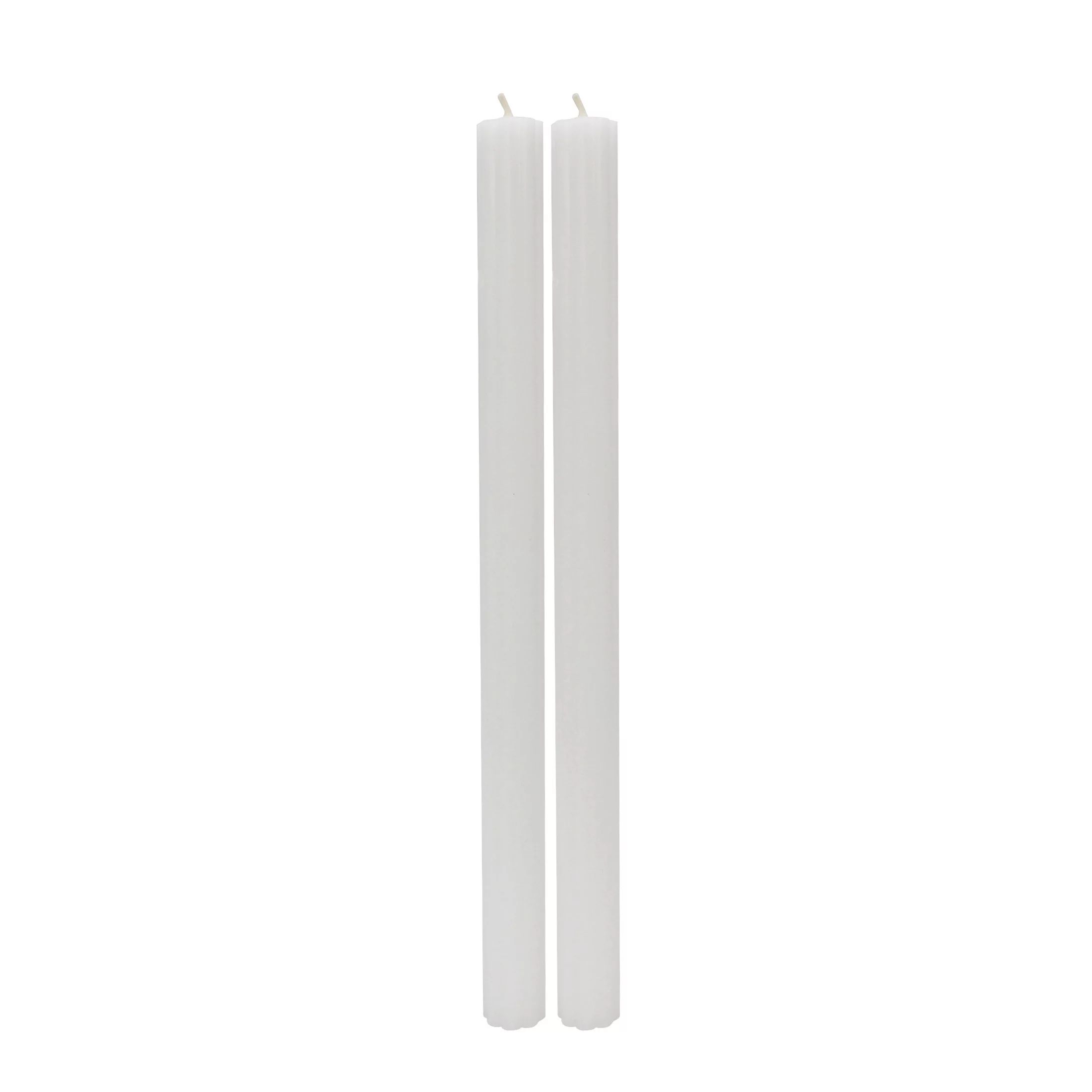 Better Homes & Gardens Unscented Taper Candles, White, 2-Pack, 11 inches Height | Walmart (US)