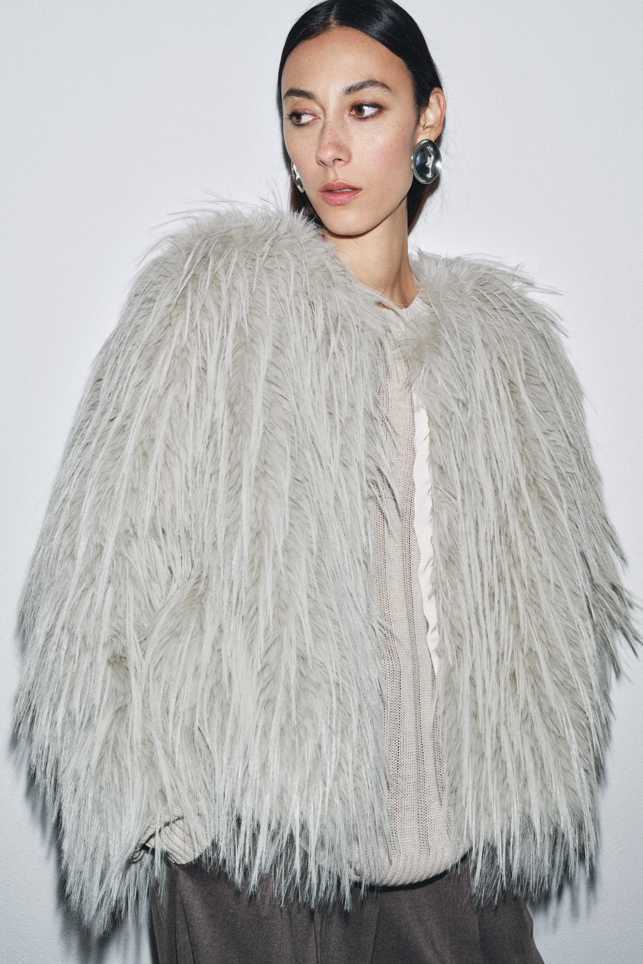 ZW COLLECTION FAUX FUR COAT | Zara US
