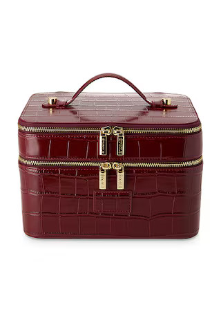 ETOILE COLLECTIVE x REVOLVE Duo Vanity Case in Burgundy Croc from Revolve.com | Revolve Clothing (Global)