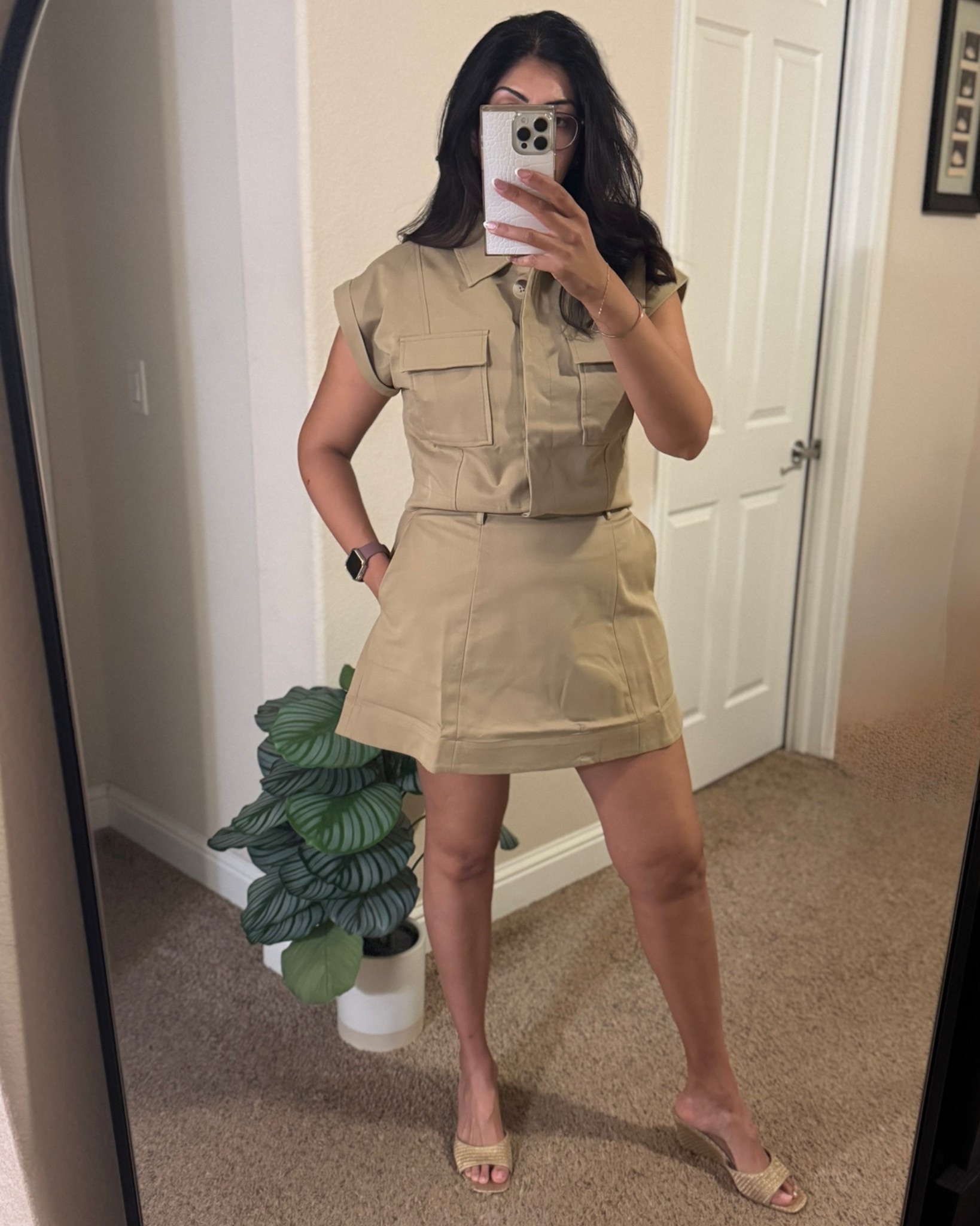 Summer outfit - if you’re looking for a casual work outfit this set is so cute. The top can be worn open and styled so many ways and the skirt as well. As a set they look polished. Top runs tts skirt runs small in waist. I’m wearing a large in both.

Paired with rattan wedge heels

#summeroutfit #businesscausualoutfit #summerset @Revolve

#LTKootd #LTKWorkwear #LTKMidsize