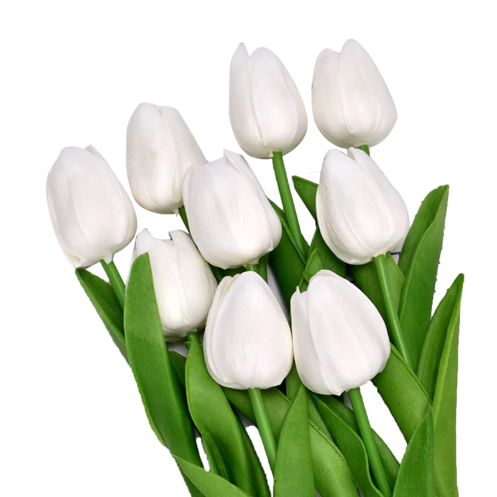 Farfi 5Pcs Artificial Tulips Lifelike Realistic Plastic Faux Silk Floral Simulation for Home (Whi... | Walmart (US)