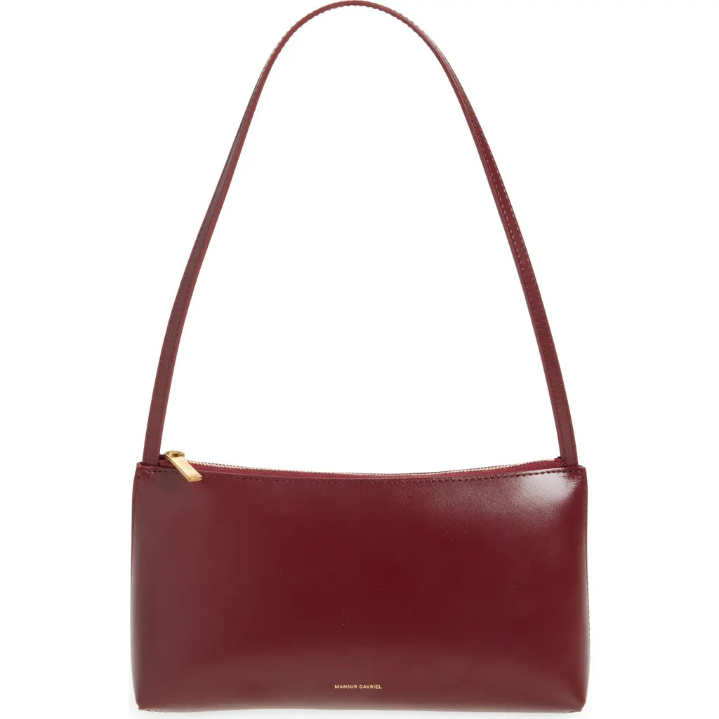 Mansur Gavriel Gaia Leather Shoulder Bag in Claret at Nordstrom | Nordstrom
