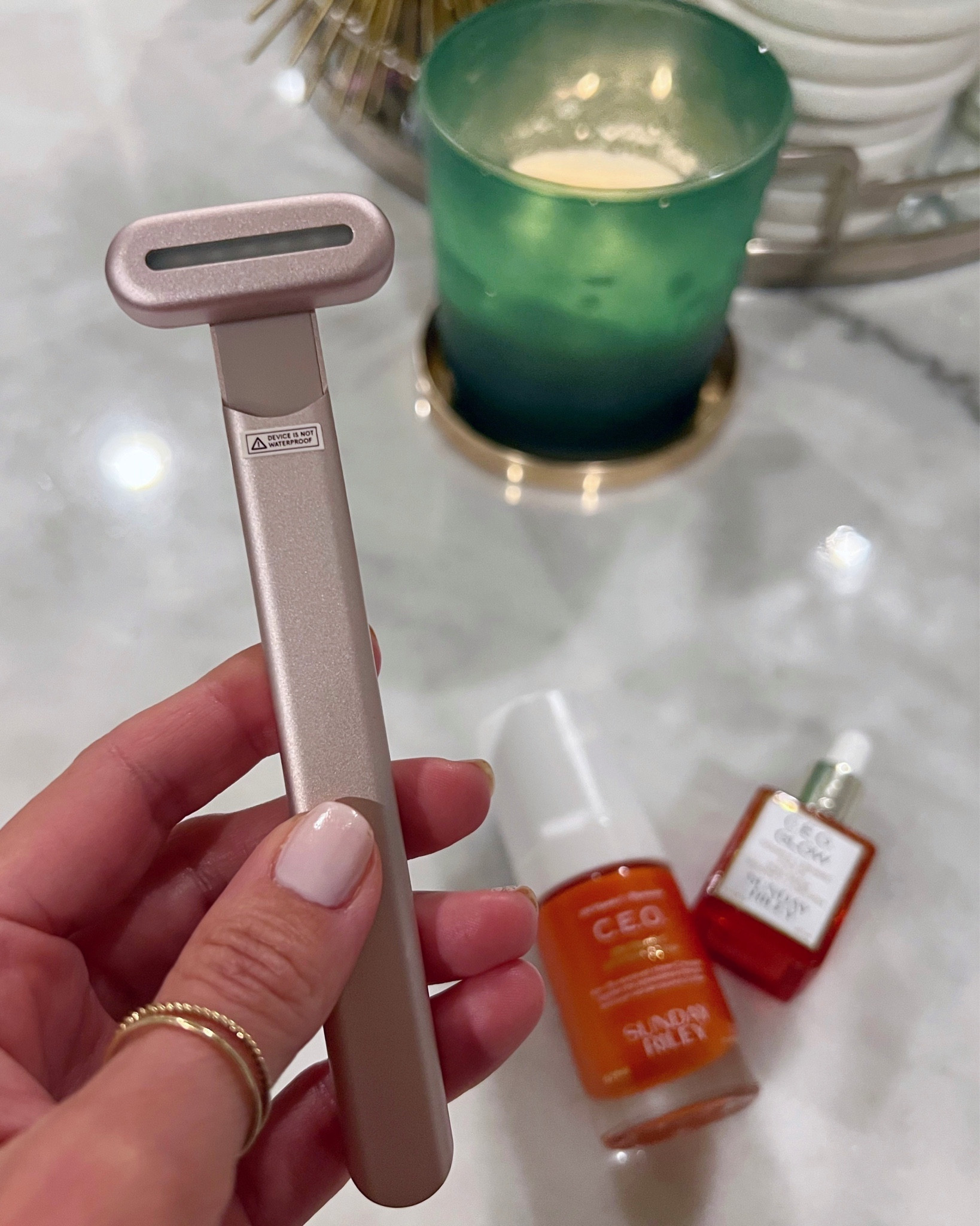 New nighttime routine. Red light and micro current therapy + vitamin C serum. 

#LTKCyberweek #LTKGiftGuide #LTKbeauty