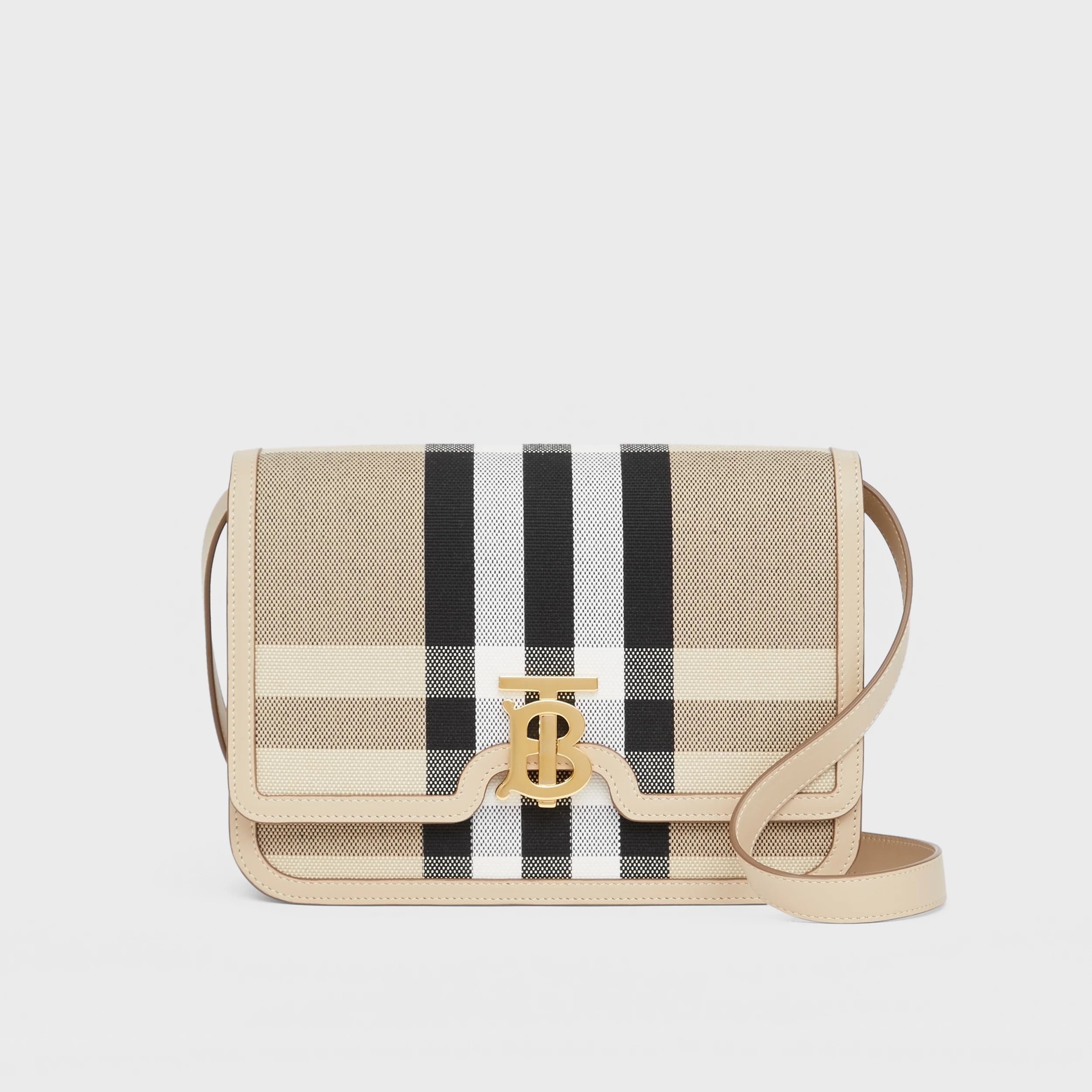 Medium Check Canvas and Leather TB Bag | Burberry (US)