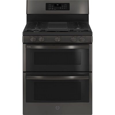 GE Profile 30-in 5 Burners 4.3-cu ft / 2.5-cu ft Self-cleaning Air Fry Convection Oven Freestandi... | Lowe's
