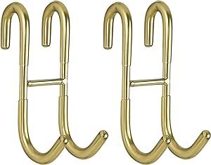 Simtive Squeegee Hooks for Towel Bathroom Frameless Glass Shower Door (2-Pack), Gold | Amazon (US)