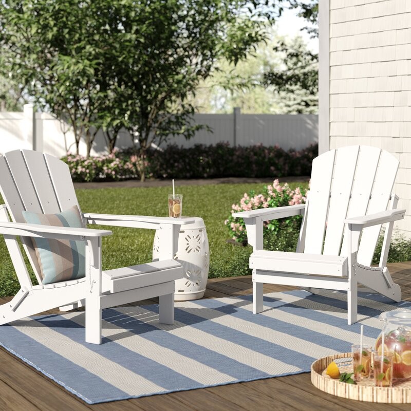 Lopes Resin Folding Adirondack Chair (Set of 2) | Wayfair North America