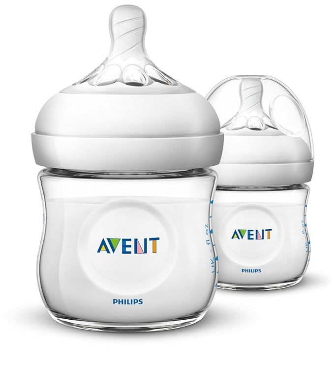 Philips Avent Natural Baby Bottle, Clear, 4oz, 2pk, SCF010/27 | Amazon (US)