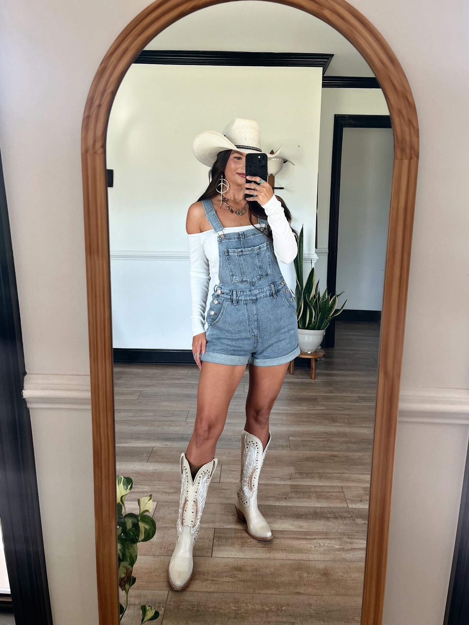 Denim overalls look! Code LORI to save on overalls. Wearing xs. Top I’m wearing small

Earrings were from Highway Hippie code LORI10

#LTKootd #LTKSeasonal #LTKFestival