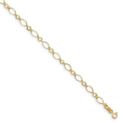 Black Bow Jewelry 14k Gold Anklet with Extension, 9-10 Inch | Target