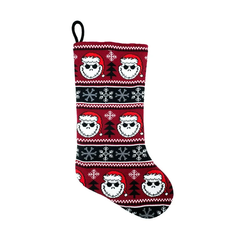 The Nightmare Before Christmas Jack Skellington 20-Inch Knit Christmas Stocking | Walmart (US)