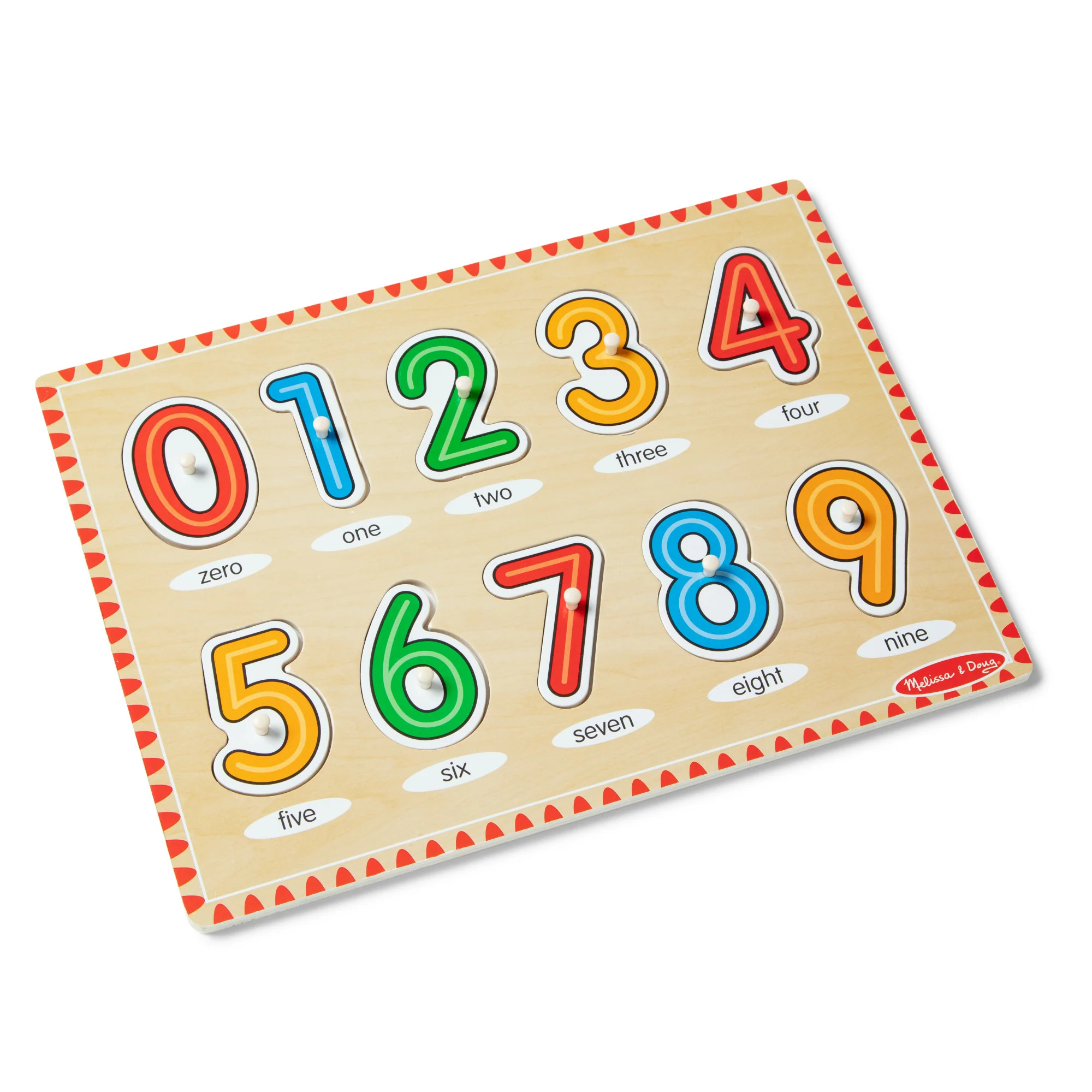 Lift & See Numbers Peg Puzzle - 10 Pieces | Melissa and Doug