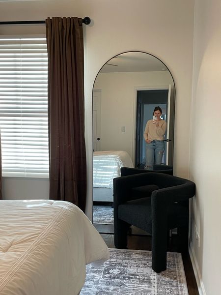 Guest bedroom #amazon #amazonhome #target #targethome #home #homedecor #mirror #accentchair #arearug #rug #washablerug #floormirror #curtains #LTKSpringSale #bedroomm

#LTKhome #LTKSeasonal