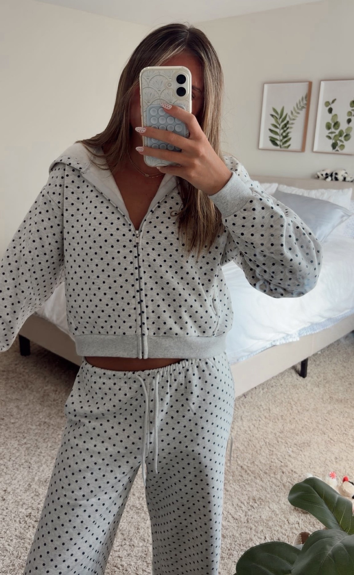 Walmart NEVER misses. I've been waiting to post this adorable matching sweatset from there. The navy polka dots and the wide leg pants with the zip up, is just the perfect combination. Even for the summer, you can never go wrong with a matching set, especially for those chilly summer nights. This set is affordable and beyond perfect for many occasions. You need it while its in stock!! 

#LTKWalmart #walmartfinds #ootd #matchingset #outfitinspo #sweatset #polkadotoutfit #summerstyle

#LTKdayinmylife #LTKootd #LTKU