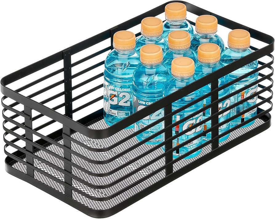 mDesign Modern Decor Metal Wire Food Organizer Storage Bin Basket for Kitchen Cabinets, Pantry, B... | Amazon (US)