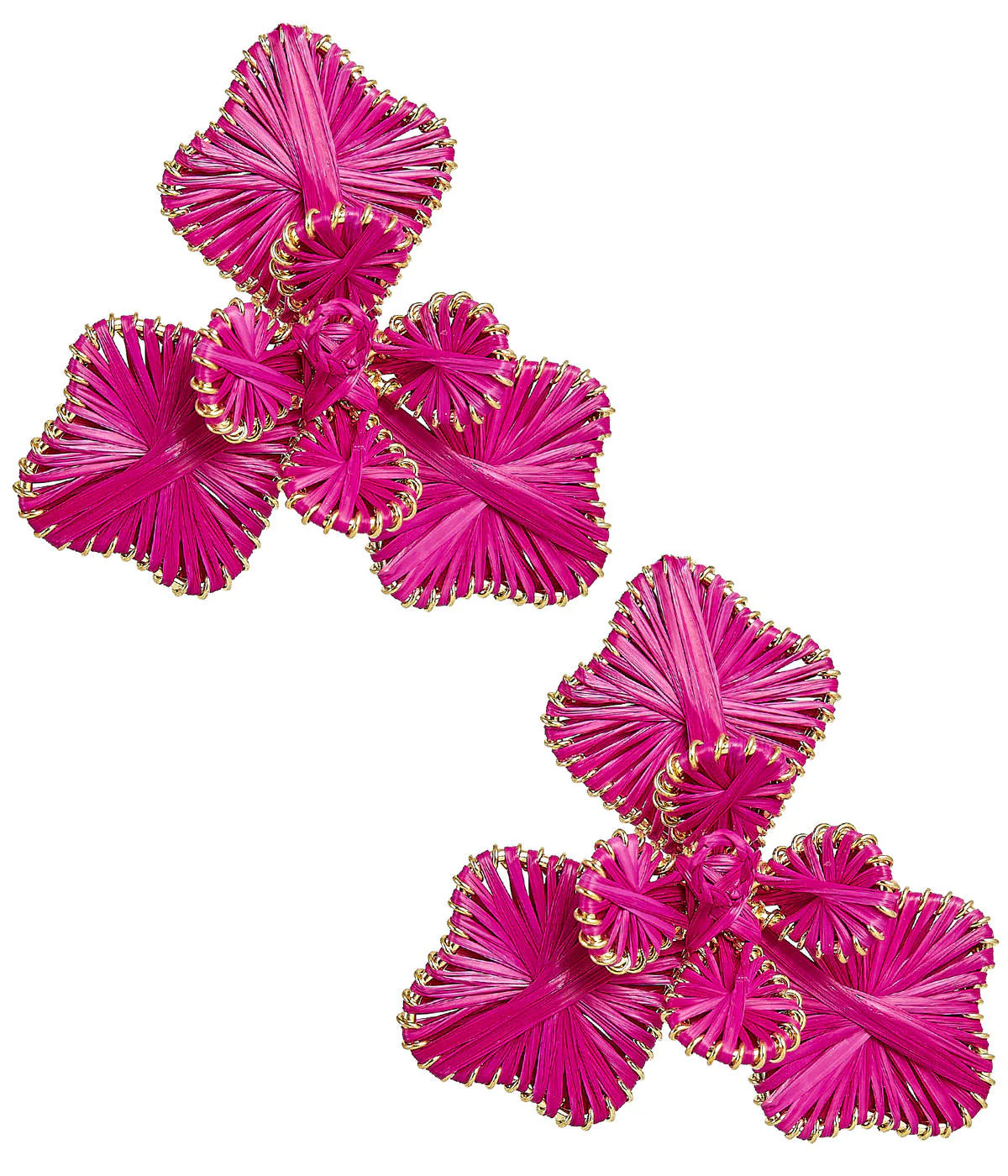 Kaia Raffia Wrapped Petal Cluster Earring | Lisi Lerch | Lisi Lerch Inc
