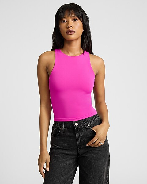 Body Contour High Compression High Neck Cropped Tank | Express