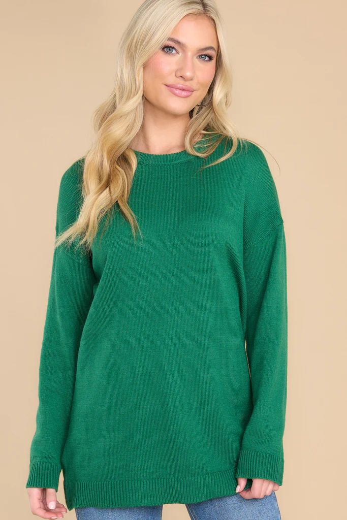 How I'm Feeling Emerald Sweater | Red Dress 