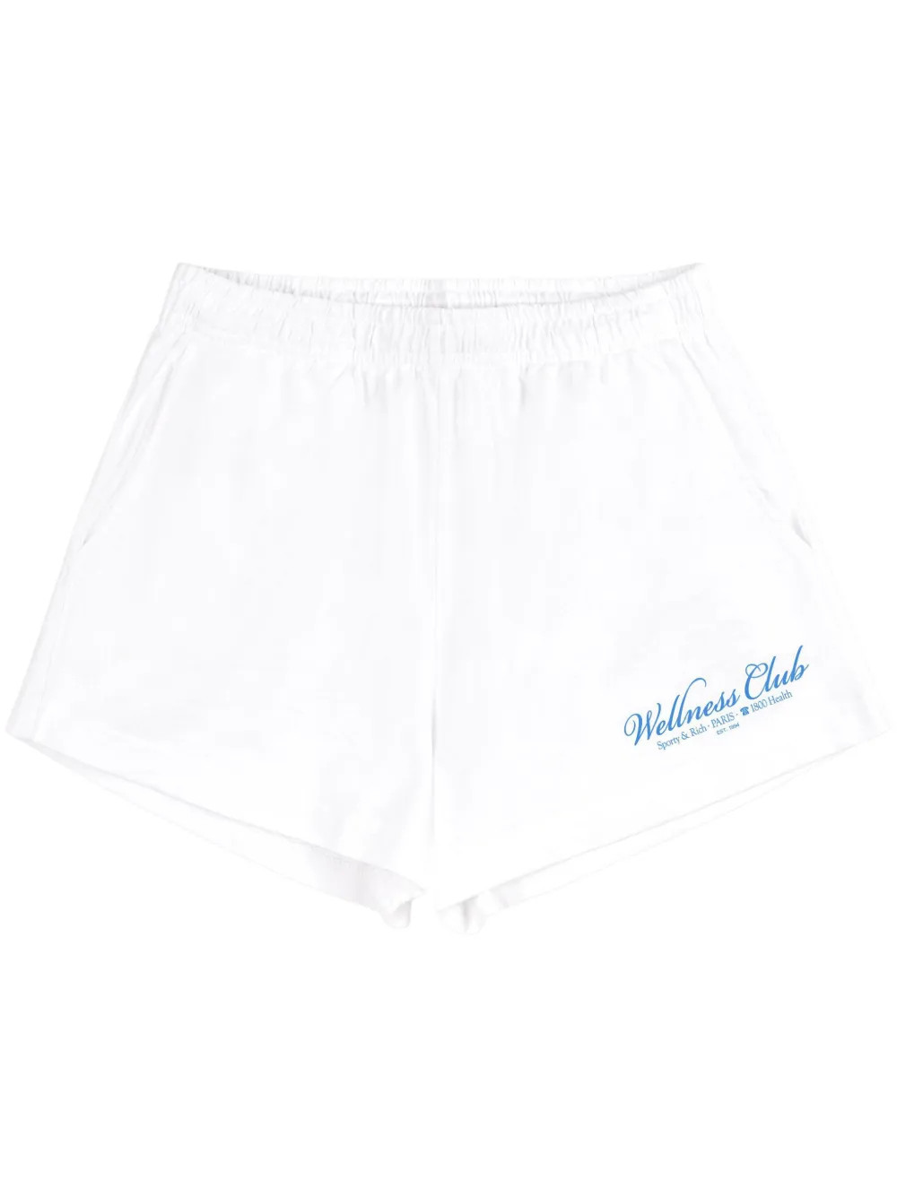 Sporty & Rich 1800 Health Disco jersey shorts - White | Farfetch Global