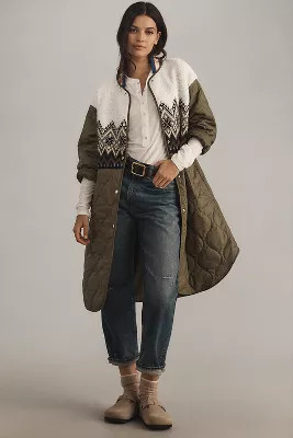 The Tierney Fairisle Mixed Coat | Anthropologie (US)