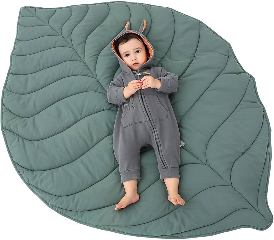Letalong Leaf Nursery Rug, 56x43-Inch Machine Washable Baby Play Mat for Nursery Decor, Floor Mat... | Amazon (US)