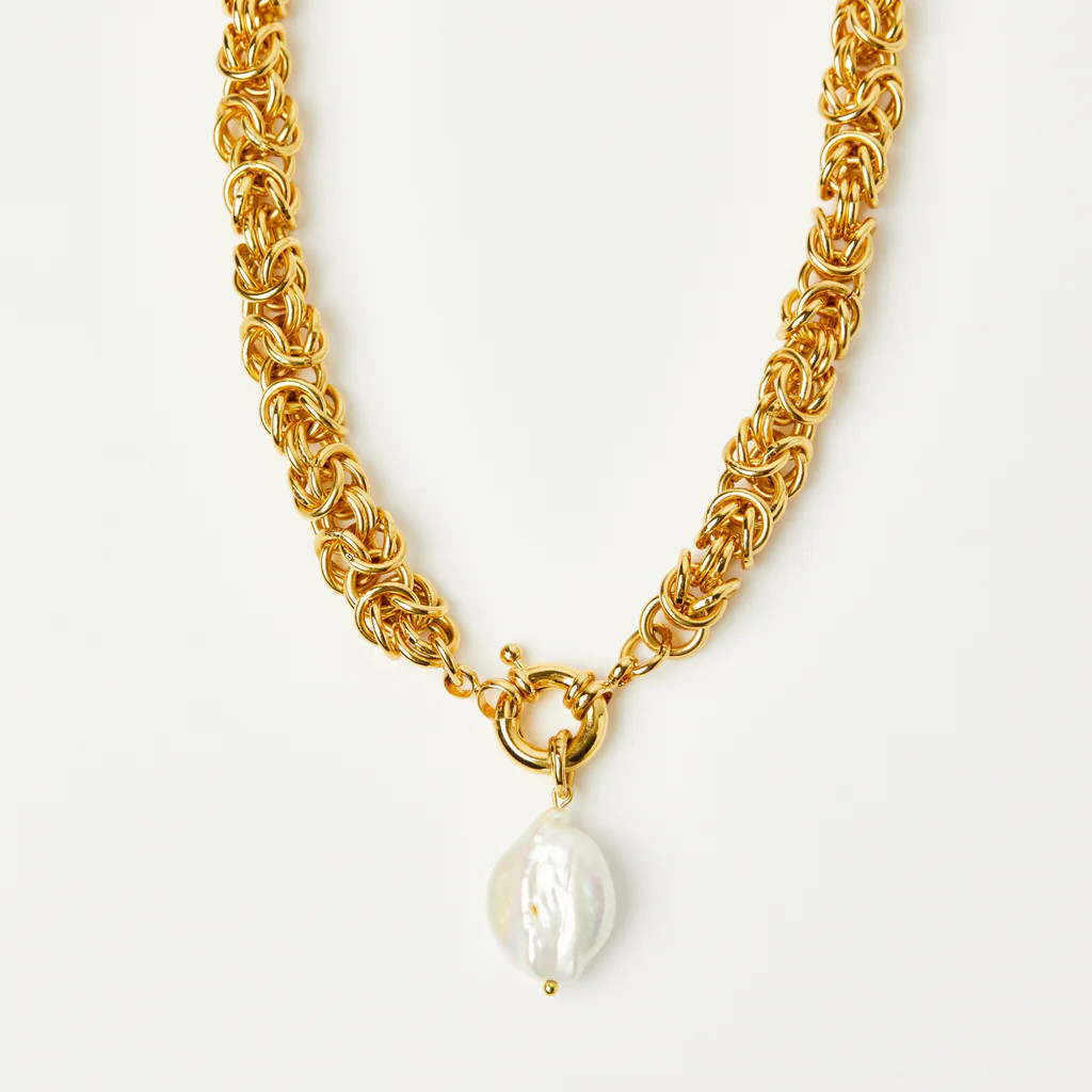 Santorini Baroque Pearl Chunky Chain Necklace | Carrie Elizabeth