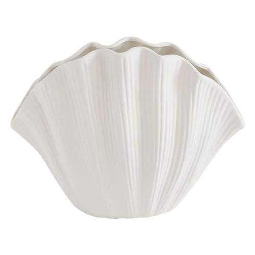Seashell Vase, Shell Shaped Vases for Living Room Decor, Modern Home Decor Vase, Decorative Ceramic Vase for Farmhouse Decor, Aesthetic Room Decor, Nordic Decor(#1) | Amazon (US)